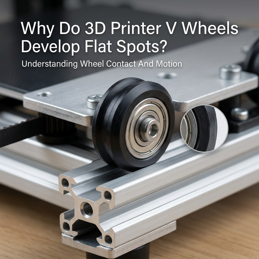 কেন 3D প্রিন্টার V হুইলস ফ্ল্যাট দাগ তৈরি করে